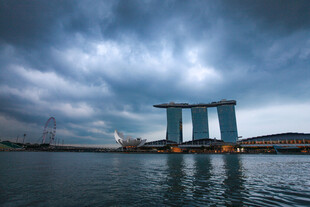 新加坡滨海湾壮丽天际线