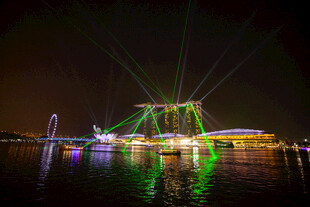 城市夜景灯光秀璀璨迷人