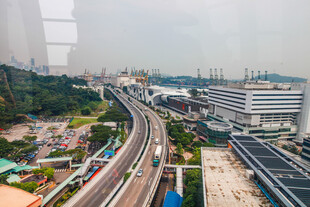 城市交通俯瞰景象