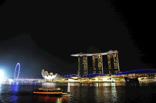 新加坡滨海湾璀璨夜景
