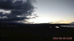 黄昏时分的阴沉天空