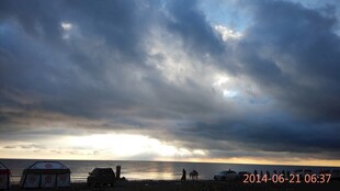 日落时分的壮丽云层景观