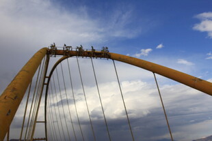 壮观桥梁施工现场