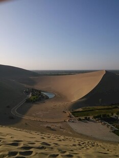 壮丽沙漠景观 沙海绿洲