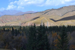 山林间的壮丽山脉景观