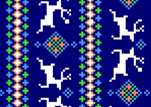 民族风几何动物图案花纹