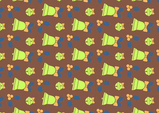 多彩铃铛图案背景