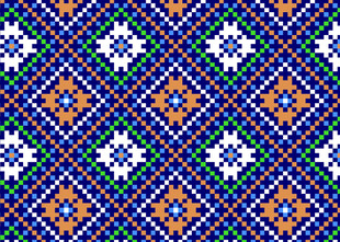 多彩几何图案民族风织物