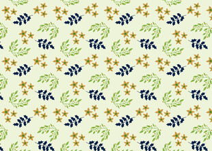 绿叶蜜蜂星星图案背景