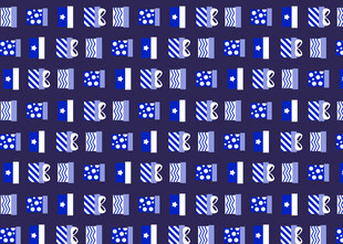 蓝白几何图案布料纹理