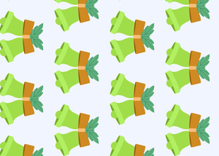 绿色礼物图案无缝背景