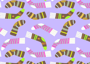 多彩袜子图案设计