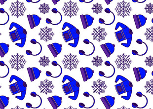 冬季元素无缝图案设计