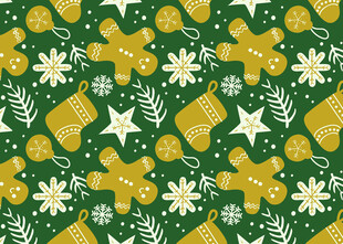 圣诞姜饼人图案背景