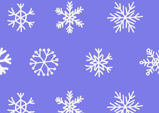 紫色背景雪花图案集合