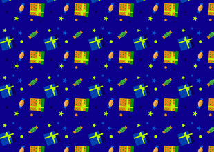 蓝色背景多彩几何图案