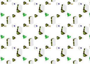 卡通乐器图案无缝背景图