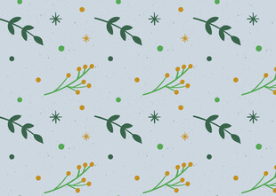 清新绿植花卉无缝图案