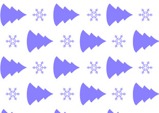 紫色圣诞元素无缝图案