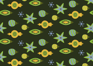 多彩海洋元素无缝图案