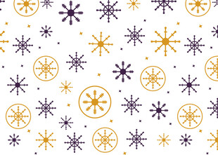 多彩雪花图案背景设计