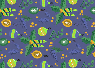 多彩节日风图案设计