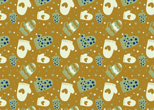 可爱动物图案背景纹理