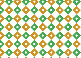 绿橙几何图案背景