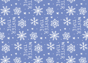 蓝色雪花圣诞图案背景