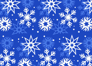 蓝色雪花图案背景