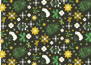 复古花卉图案背景设计