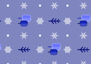 冬日雪花与机器图案背景