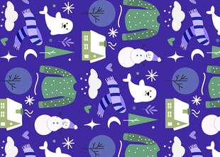圣诞主题紫色图案背景