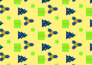 圣诞元素无缝图案背景