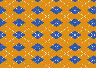 橙色底蓝色几何图案纹理