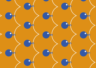 几何图案蓝色黄色背景纹理