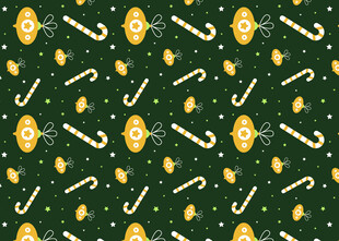 圣诞元素无缝图案背景