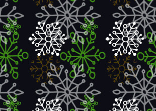 雪花绿植图案背景纹理