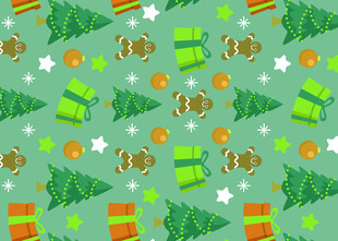 圣诞主题无缝图案背景