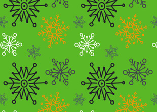 绿色背景雪花图案纹理