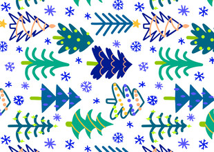 圣诞主题多彩图案背景