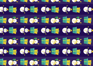 圣诞元素无缝图案设计