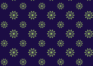 深蓝色底黄色花纹图案