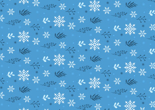 蓝色雪花图案背景纹理