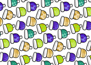 多彩杯子图案无缝背景