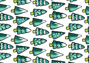 圣诞松树图案无缝背景