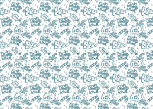 蓝白花卉图案背景纹理