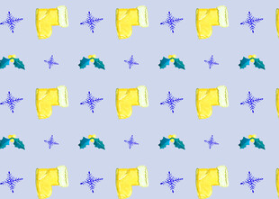 海洋元素无缝图案背景