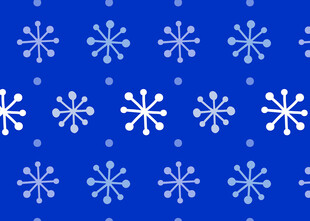 蓝色背景雪花图案纹理
