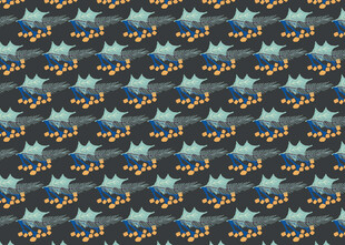 蓝色仙人掌图案纹理背景